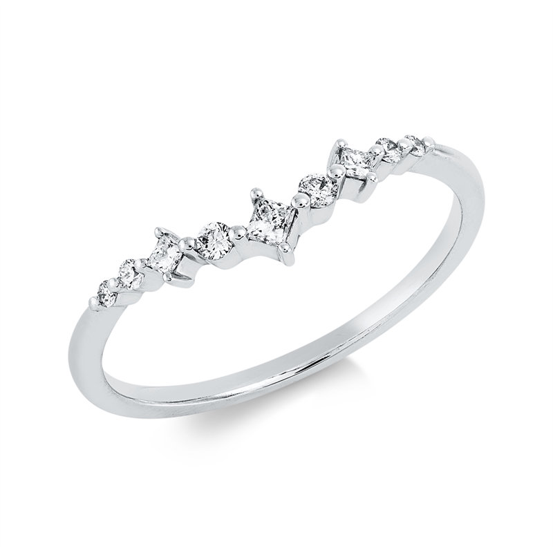Modern Woman Ring Weißgold 18kt 0,13ct