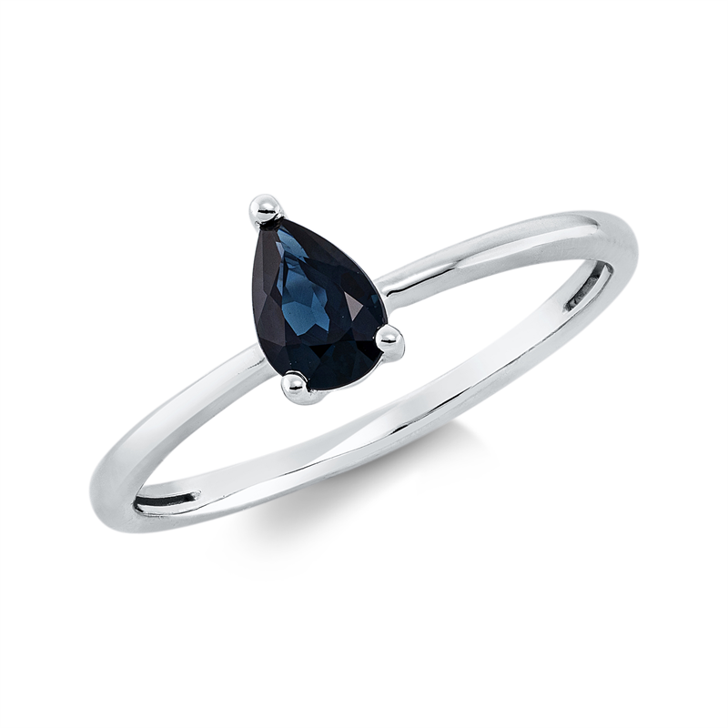 Farbstein Classic Ring Weißgold 18kt