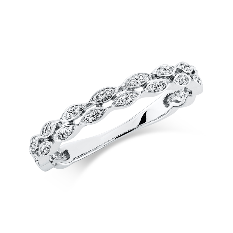 Modern Woman Ring Weißgold 18kt 0,11ct