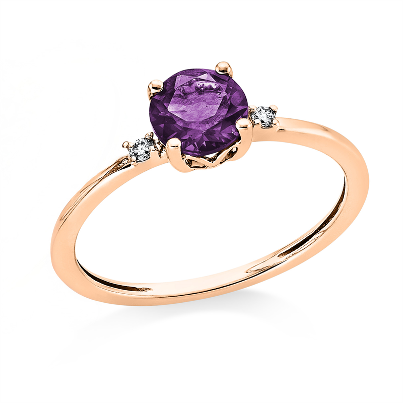 Farbstein Fashion Ring Rotgold 18kt 0,03ct