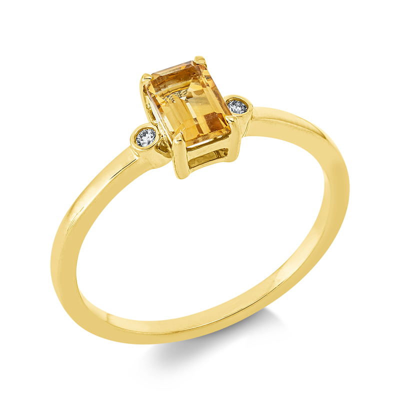 Farbstein Fashion Ring Gelbgold 18kt 0,02ct