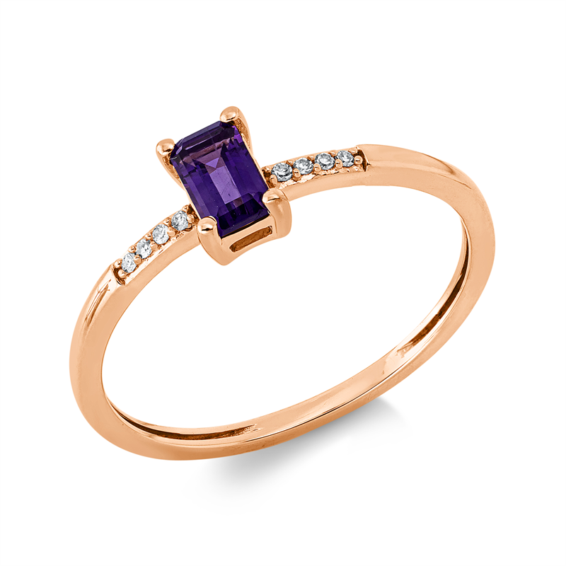 Farbstein Fashion Ring Rotgold 18kt 0,02ct