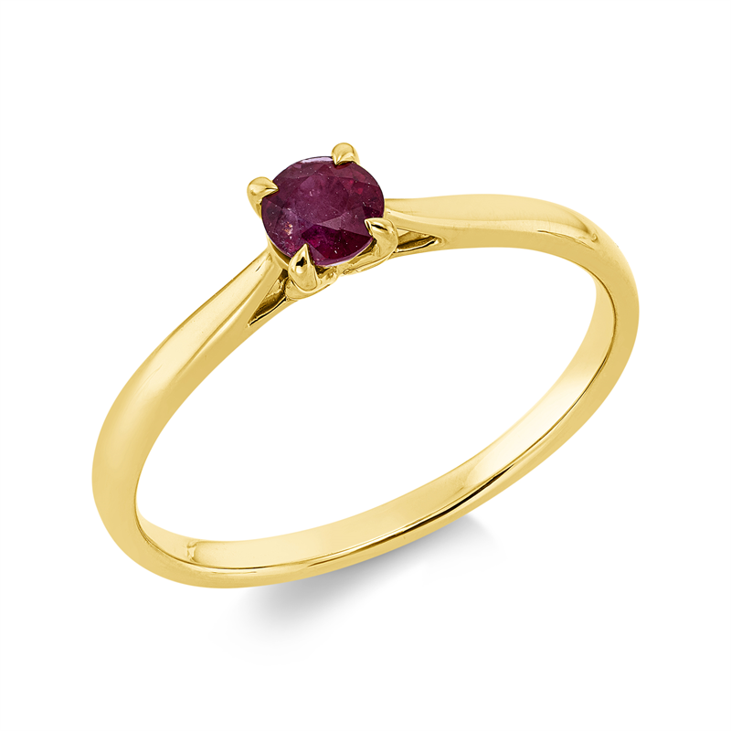 Farbstein Classic Ring Weißgold 18kt