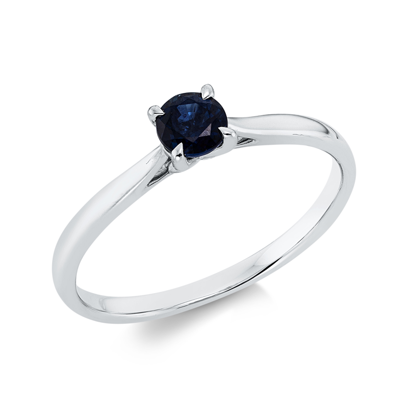 Farbstein Classic Ring Weißgold 18kt