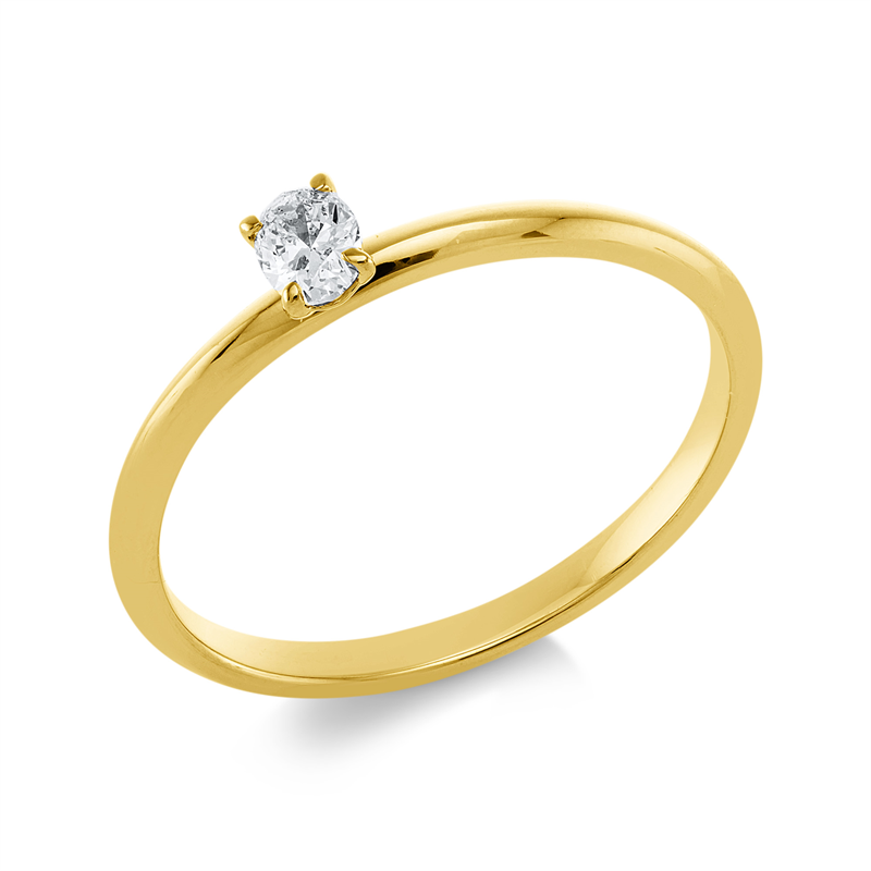 Solitaire Ring Gelbgold 18kt 0,14ct