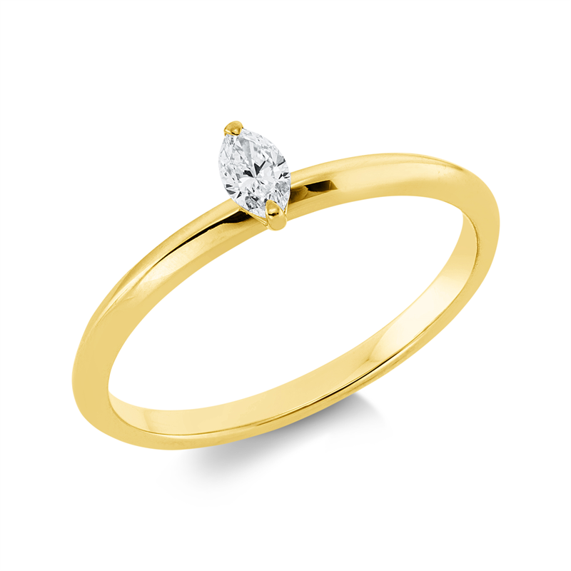 Solitaire Ring Gelbgold 18kt 0,14ct