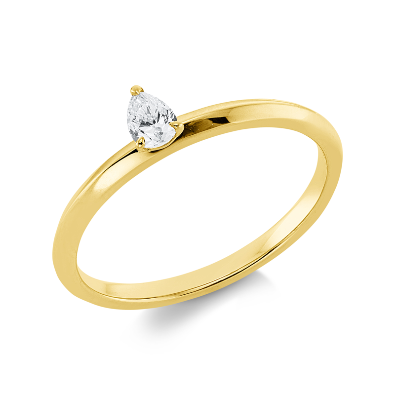 Solitaire Ring Gelbgold 18kt 0,14ct