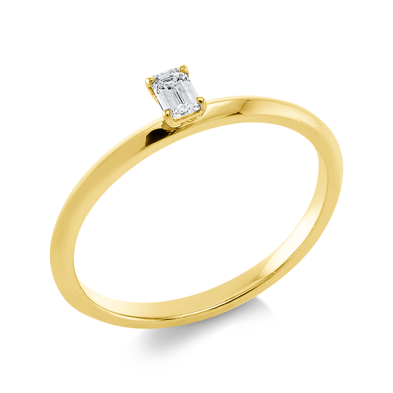Solitaire Ring Weißgold 18kt 0,15ct