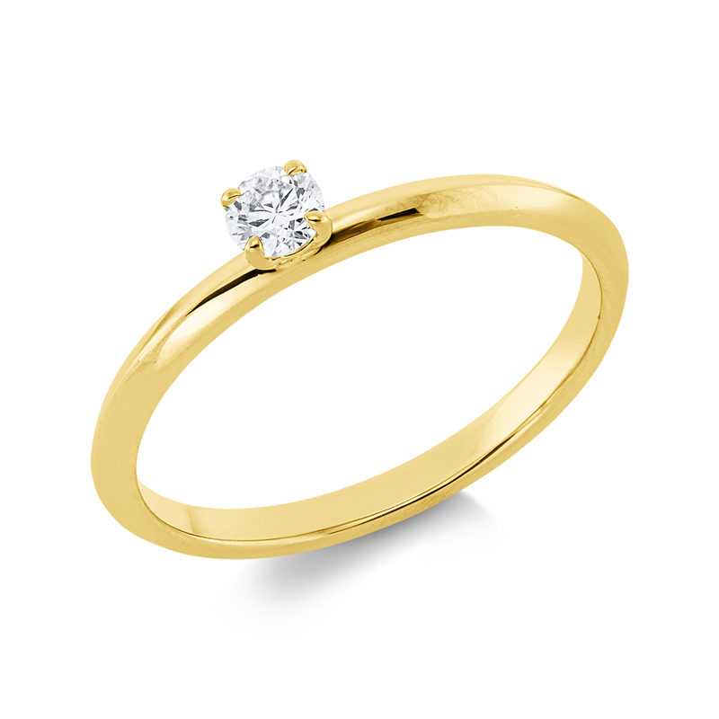 Solitaire Ring Weißgold 18kt 0,14ct