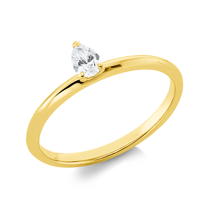 Solitaire Ring Gelbgold 18kt 0,21ct