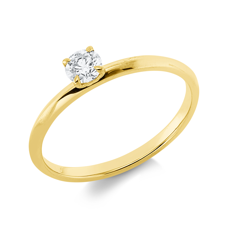 Solitaire Ring Gelbgold 18kt 0,2ct