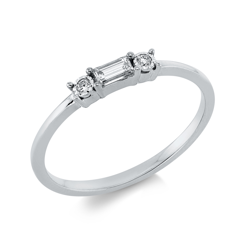 Baguette Ring Weißgold 18kt 0,13ct