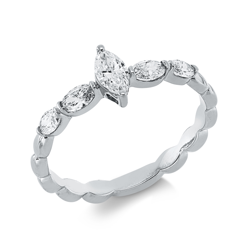 Solitaire Ring Weißgold 18kt 0,48ct