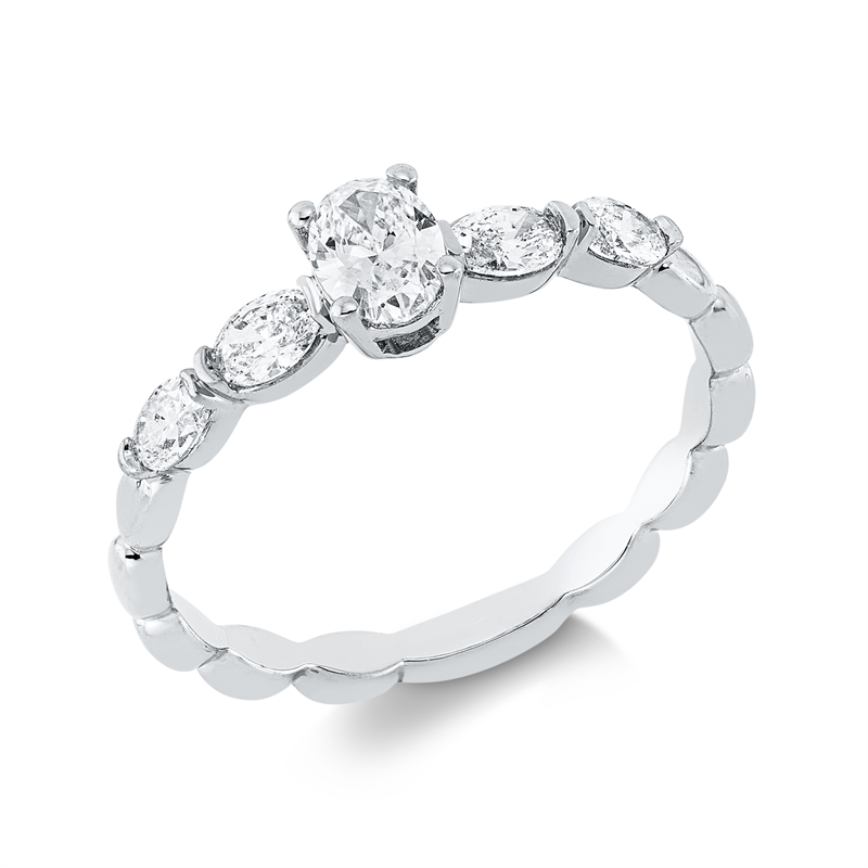 Solitaire Ring Weißgold 18kt 0,54ct