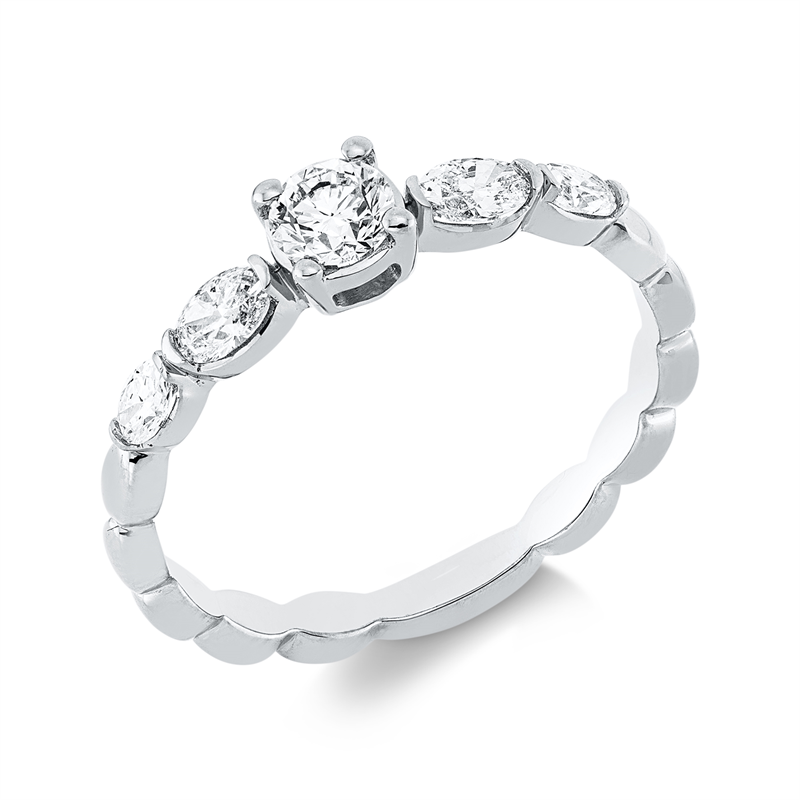 Solitaire Ring Weißgold 18kt 0,59ct
