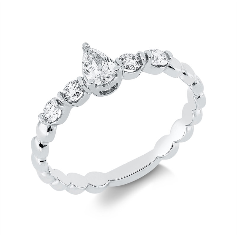 Solitaire Ring Weißgold 18kt 0,43ct