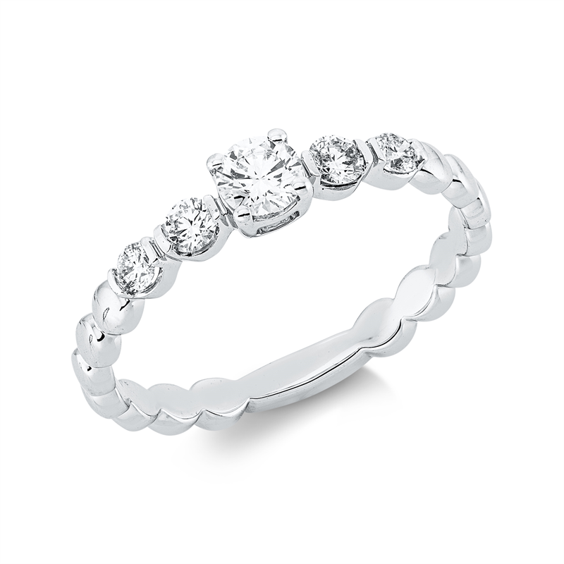 Solitaire Ring Weißgold 18kt 0,41ct
