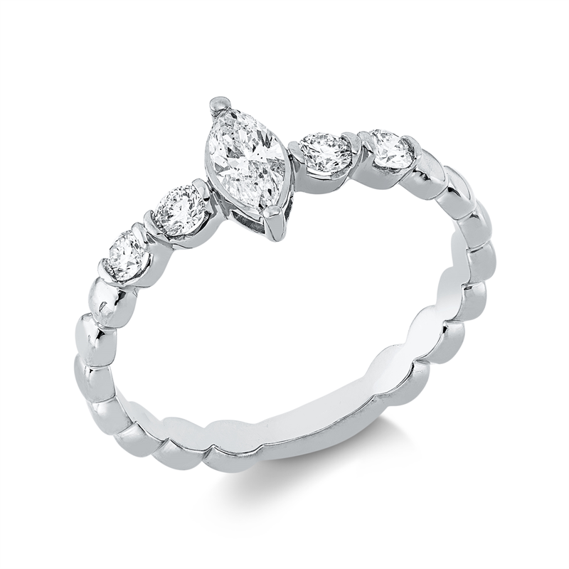 Solitaire Ring Weißgold 18kt 0,44ct