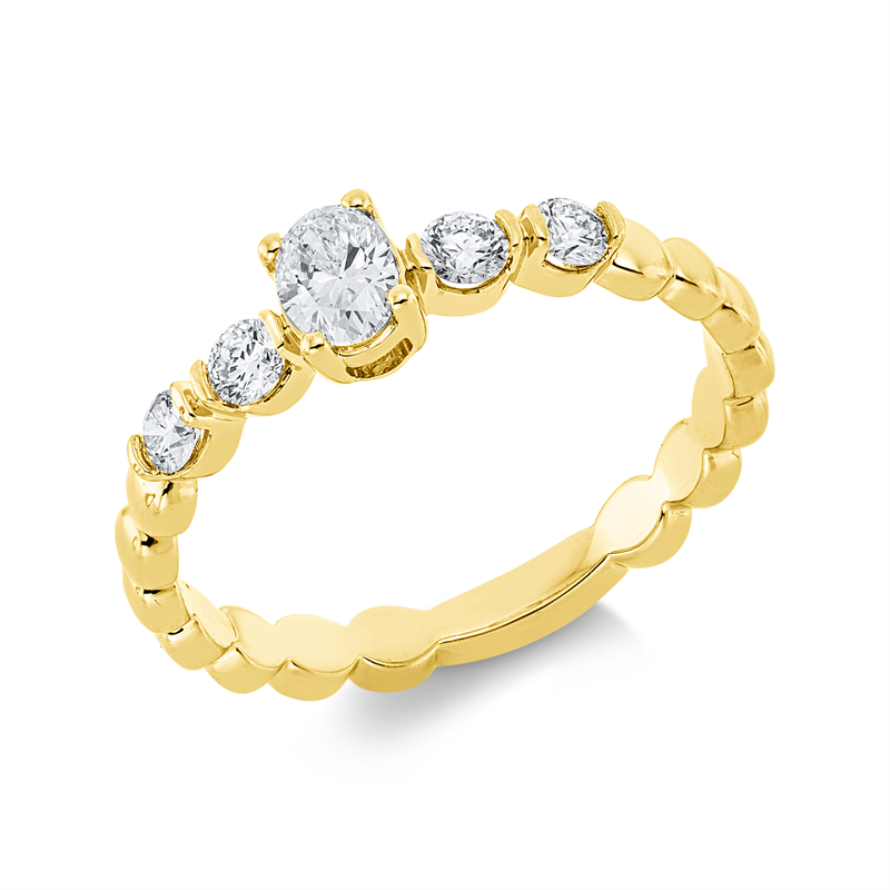 Solitaire Ring Gelbgold 18kt 0,39ct