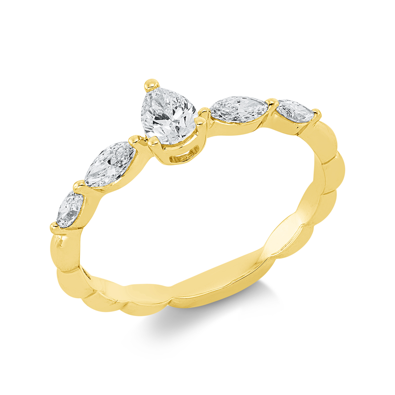 Solitaire Ring Weißgold 18kt 0,51ct