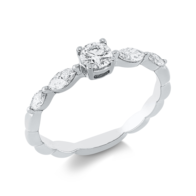 Solitaire Ring Weißgold 18kt 0,55ct