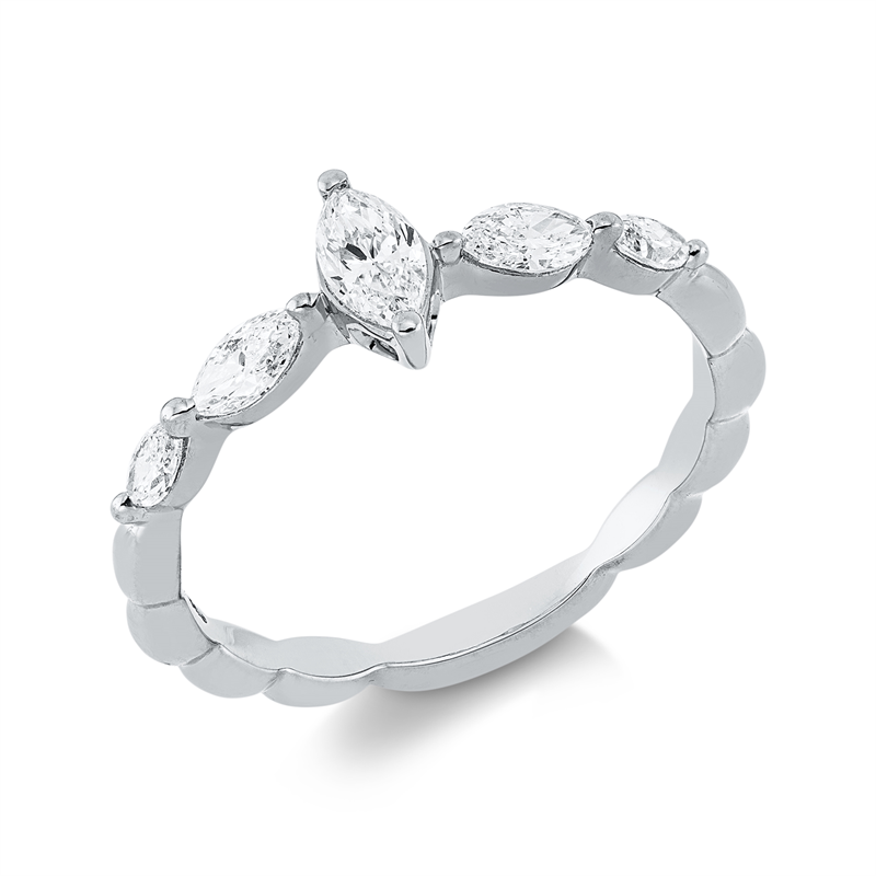 Solitaire Ring Weißgold 18kt 0,51ct