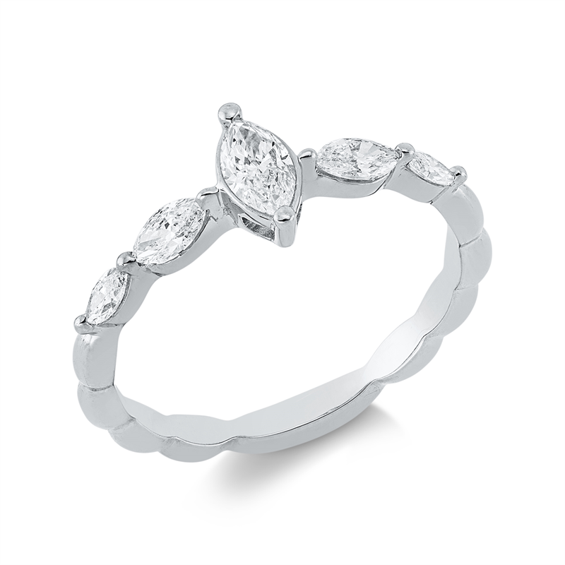 Solitaire Ring Weißgold 18kt 0,55ct