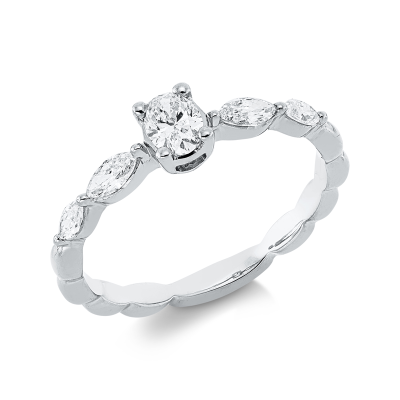 Solitaire Ring Weißgold 18kt 0,55ct