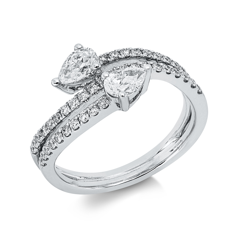 Modern Woman Ring Weißgold 18kt 0,91ct