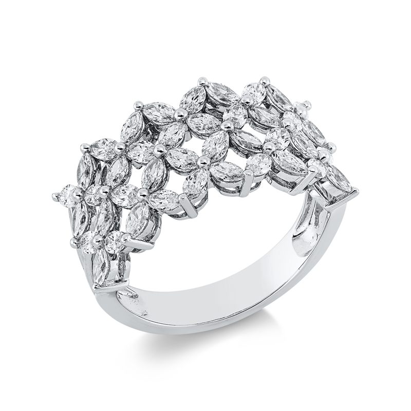 Exklusiv Ring Weißgold 18kt 1,46ct