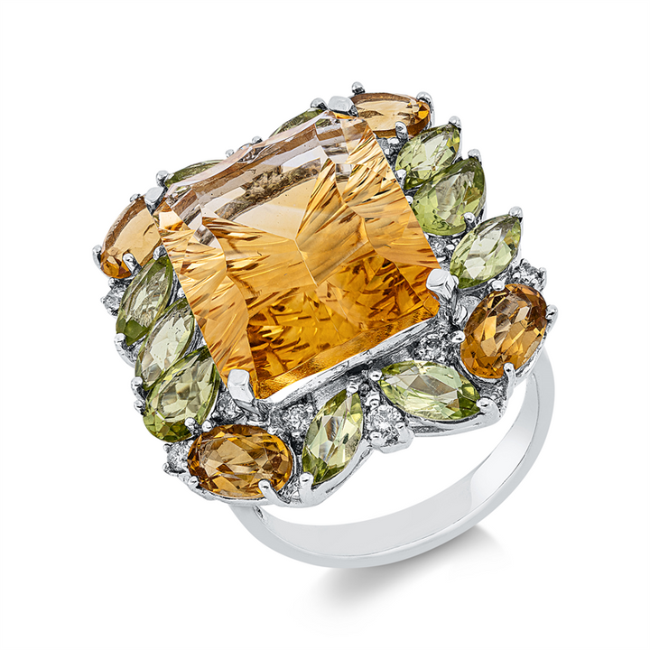 Farbstein Fashion Ring Weißgold 18kt Ref-1HT87