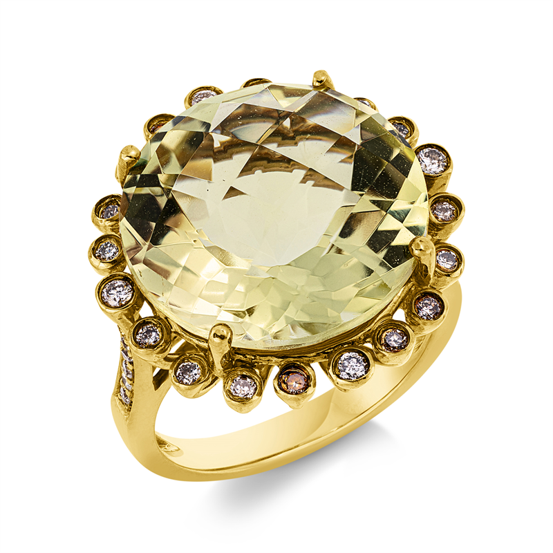 Farbstein Fashion Ring Gelbgold 18kt Ref-1HU01