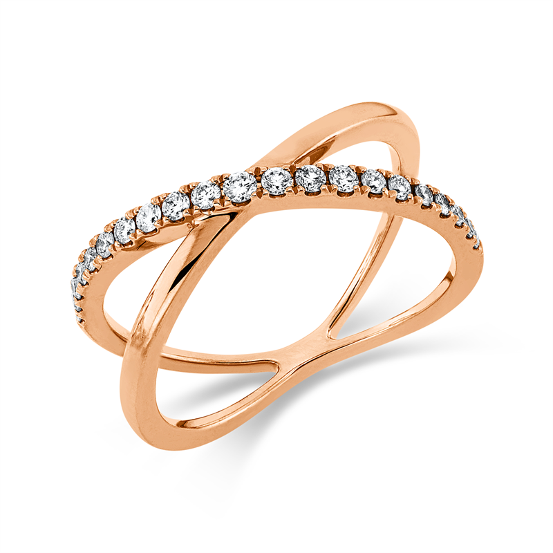Modern Woman Ring Rotgold 18kt 0,22ct