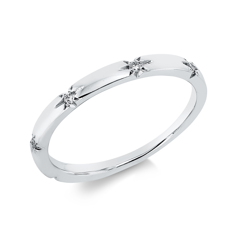 Modern Woman Ring Weißgold 18kt 0,06ct