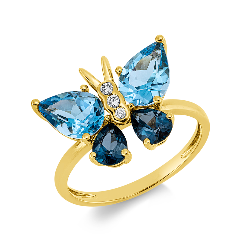 Tier Ring Gelbgold 18kt 0,05ct