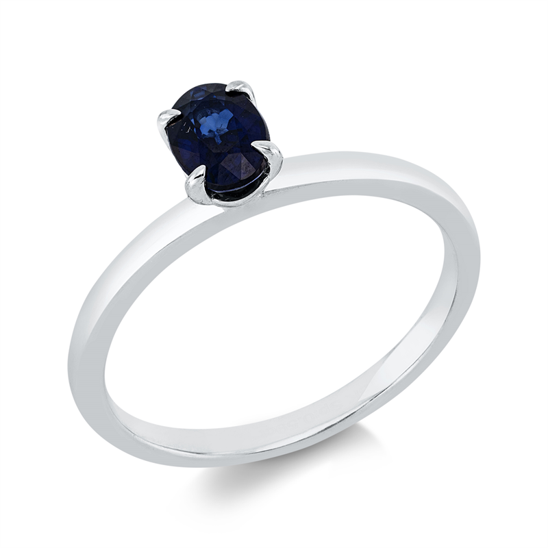 Farbstein Classic Ring Weißgold 18kt