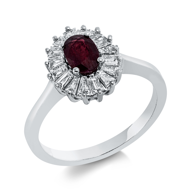 Farbstein Classic Ring Weißgold 18kt 0,44ct