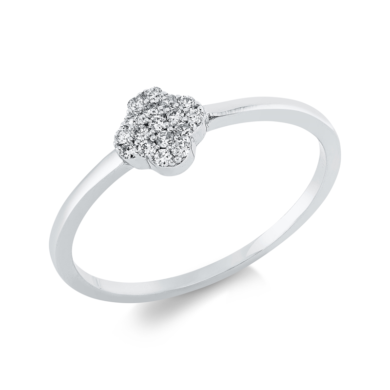 Modern Woman Ring Weißgold 18kt 0,1ct
