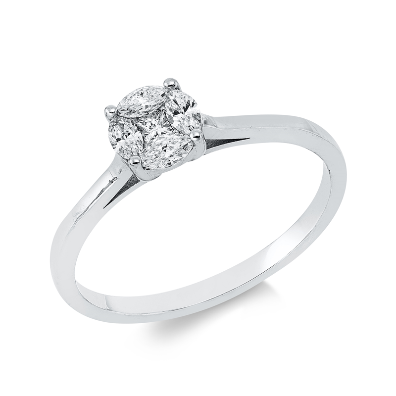 Illusion Classic Ring Weißgold 18kt 0,27ct