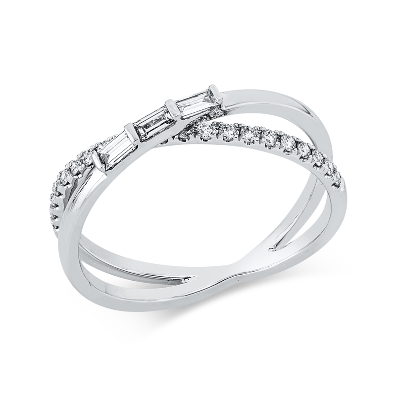 Baguette Ring Weißgold 18kt 0,26ct