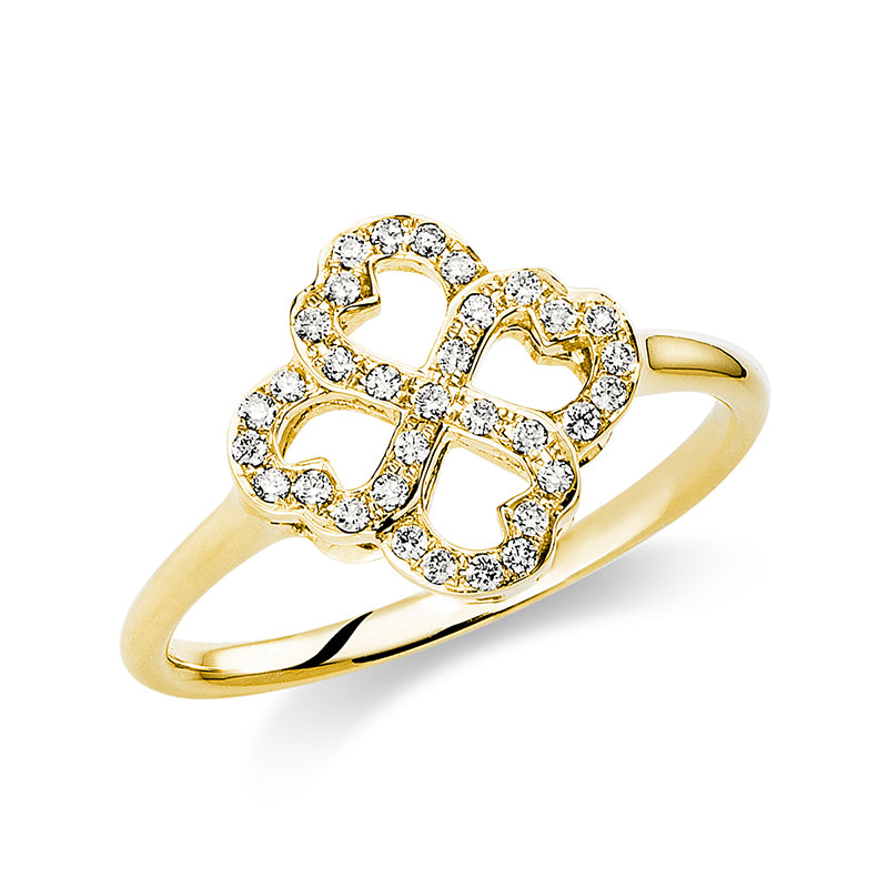 Mehrfachsteinbesatz Ring Gelbgold 14kt Ref-1I059