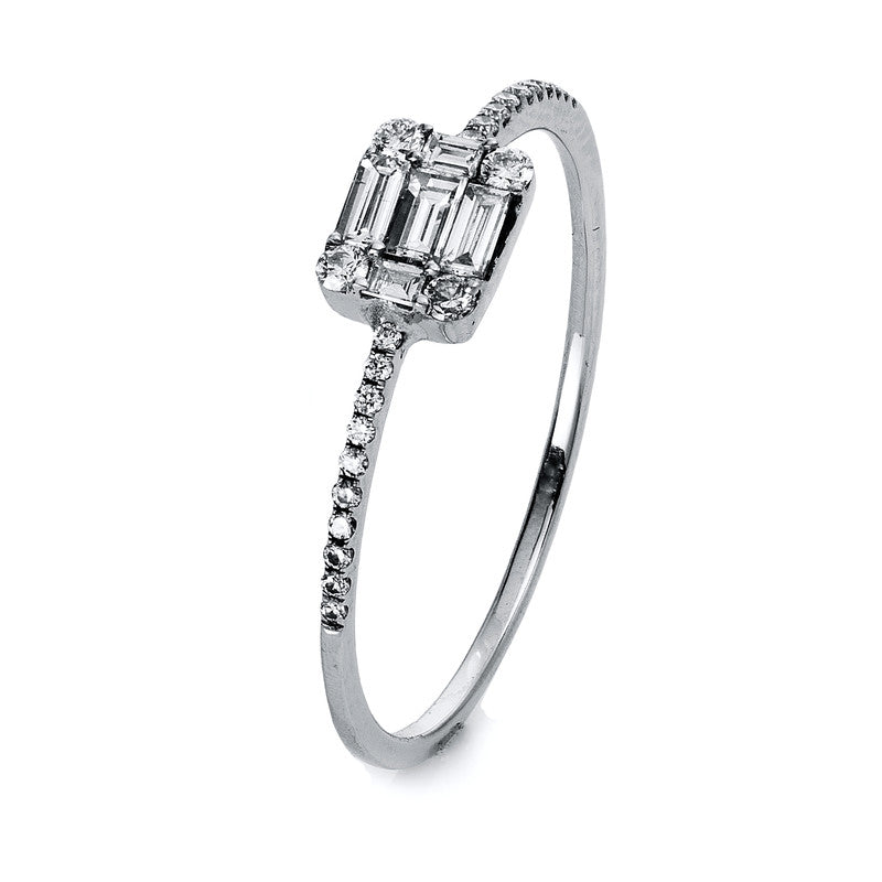 Illusion Classic Ring Weißgold 18kt 0,27ct