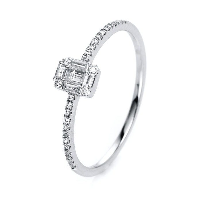 Baguette Illusion Ring Weißgold 18kt Ref-1I978
