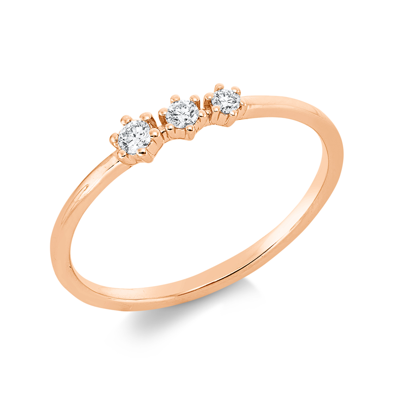 Modern Woman Ring Weißgold 18kt 0,1ct