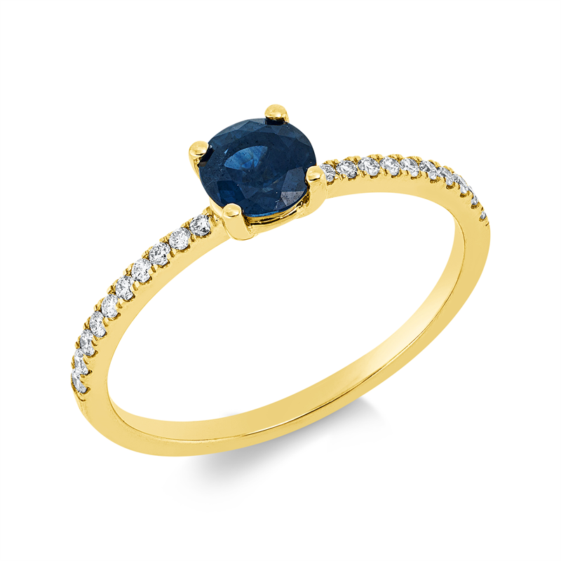 Farbstein Classic Ring Weißgold 18kt 0,13ct