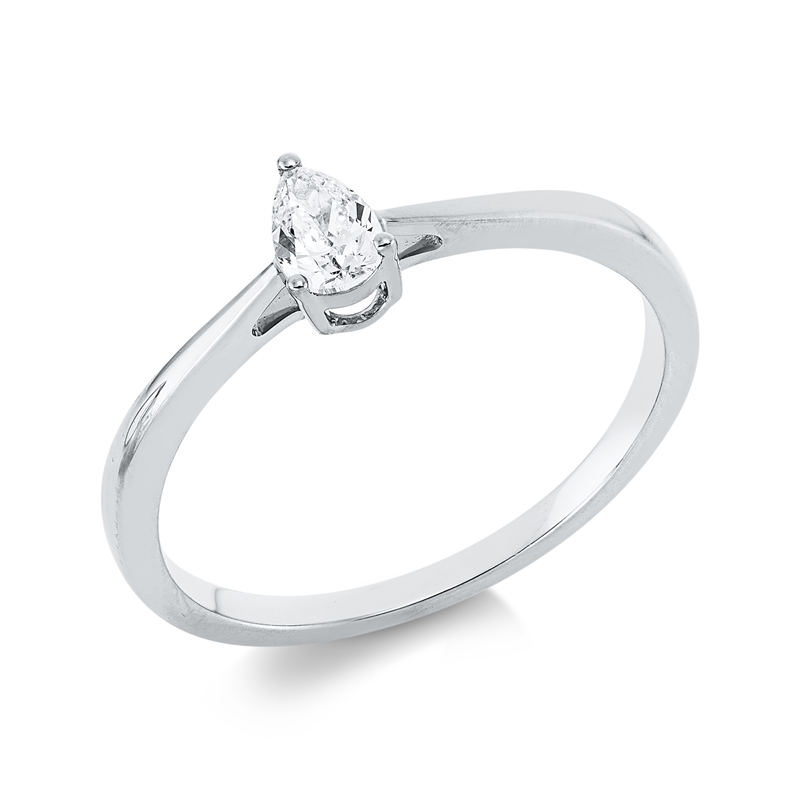 Solitaire Ring Weißgold 18kt 0,2ct
