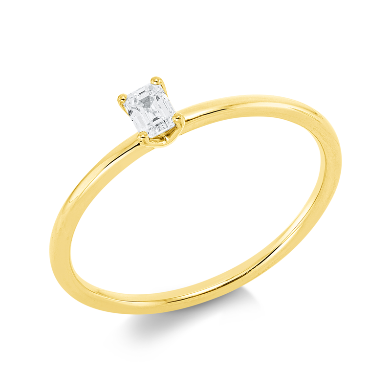 Solitaire Ring Weißgold 18kt 0,17ct