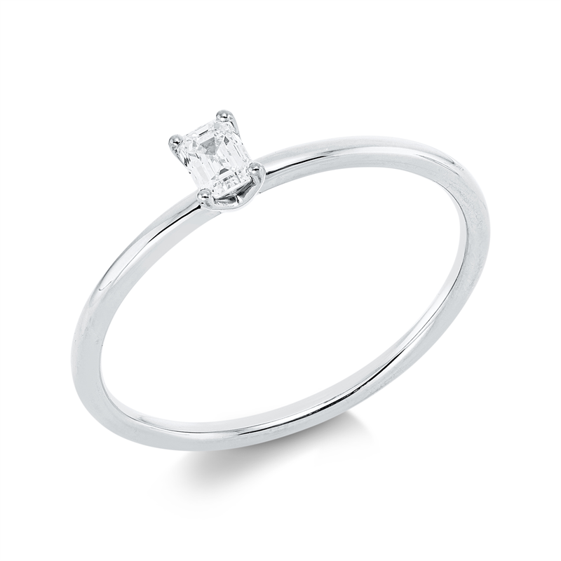 Solitaire Ring Weißgold 18kt 0,17ct