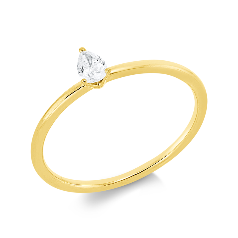 Solitaire Ring Weißgold 18kt 0,16ct