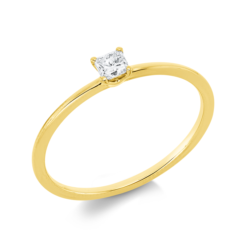 Solitaire Ring Weißgold 18kt 0,15ct